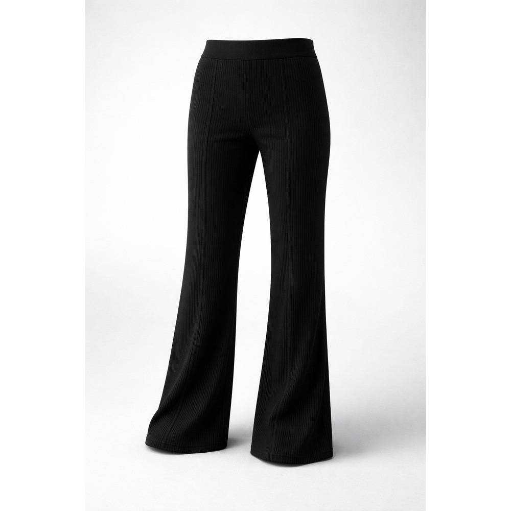NWT Area Stars Black‎ Ribbed Flared Pants Pants Lg